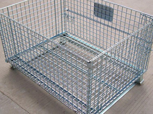 Collapsible Metal Wire Mesh Storage Cage Container 